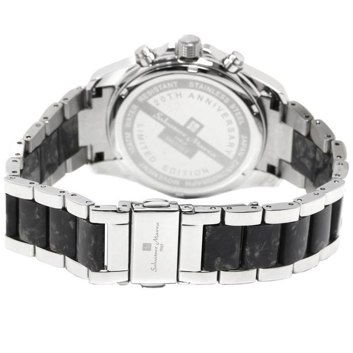 Salvatore Marra Men's Chronograph Watch SM23105-SSWHBK (Silver/White/Black)