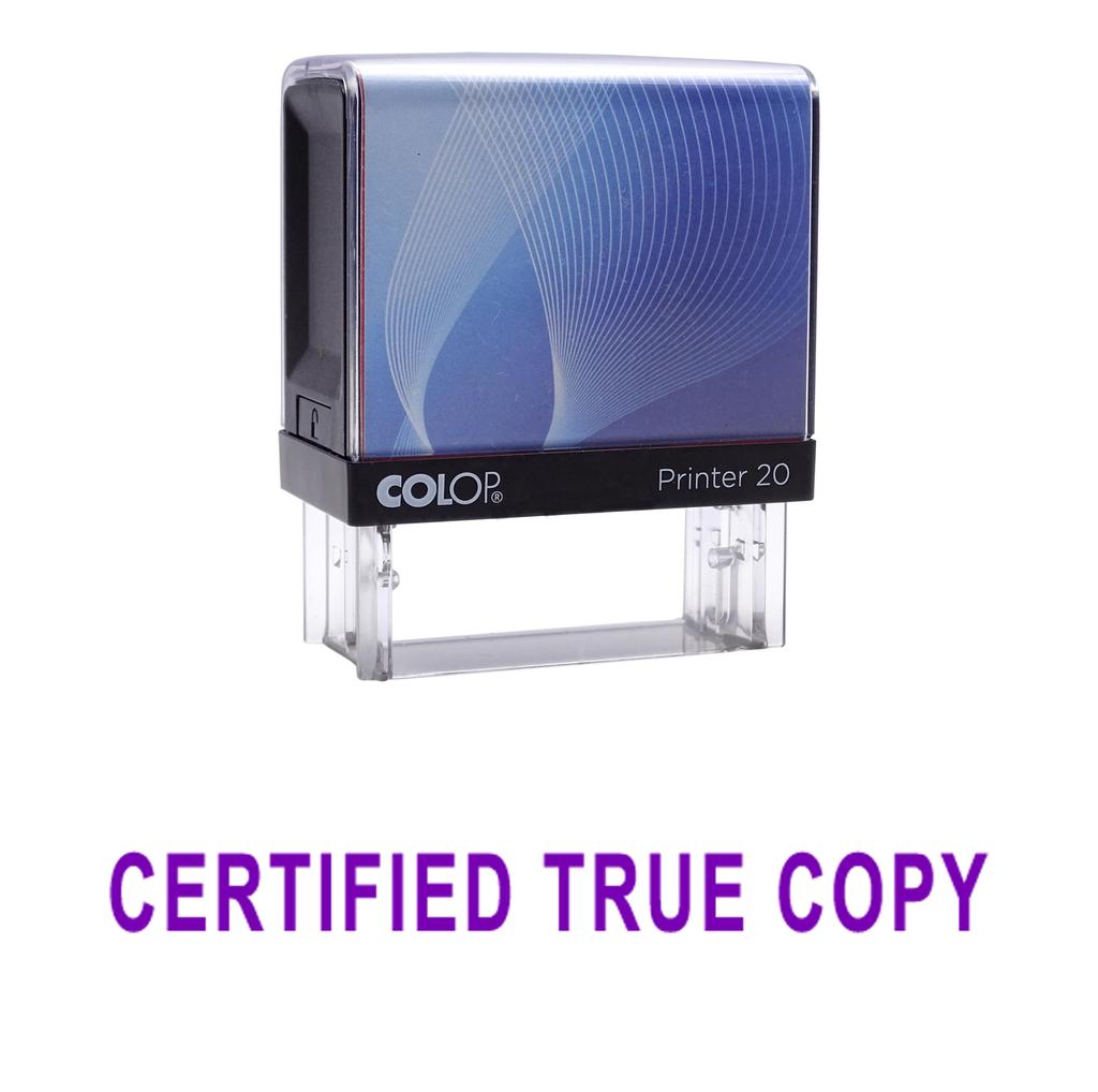 CERTIFIED TRUE COPY Self Inking Rubber Stamp Custom Colop Office Stationary P20 Mini