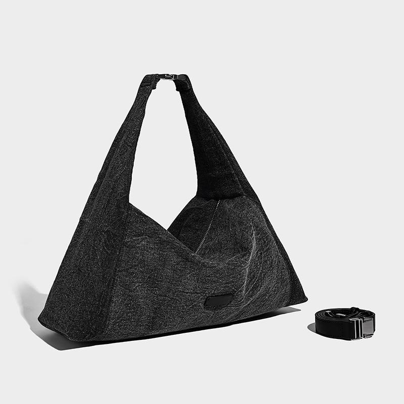 High-end Retro Handheld Denim Bag for Women 2025 New Super Popular Large Capacity Commuter Shoulder Tote Bag