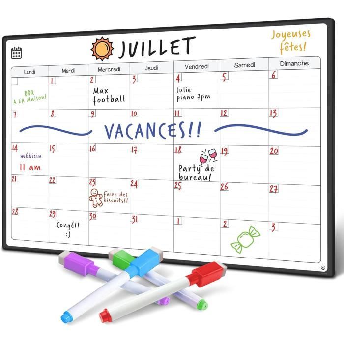 Smart Panda A3 Calendario Magnetico Per Frigo - Pianificare I Pasti Familiari