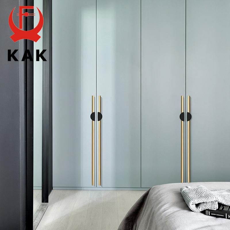 KAK Black Kitchen Cabinet Handles Gold Cupboard Door Pulls Drawer Knobs Bedroom Door Long Furniture Handle Hardware 1000mm