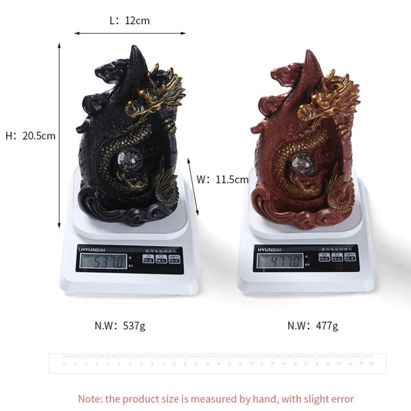 LED Dragon Backflow Incense Holder Waterfall Incense Burner Smoke Incense Censer +20Backflow Incense Cones Aromatherapy Ornament