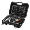 Pass-Through Socket Set 1/4' + 3/8', 46 Pcs - T N10-019