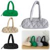 Women Handbag Quilted Nylon Underarm Bag Bowknot Hobo Bag with Inner Pockets Puffer Bag for Shopping Work Travel