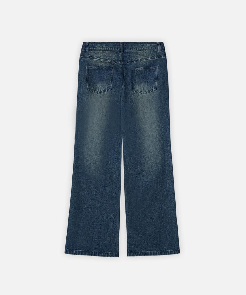 DRAW FIT Liberty Wide Flare Denim Pants [Blue]