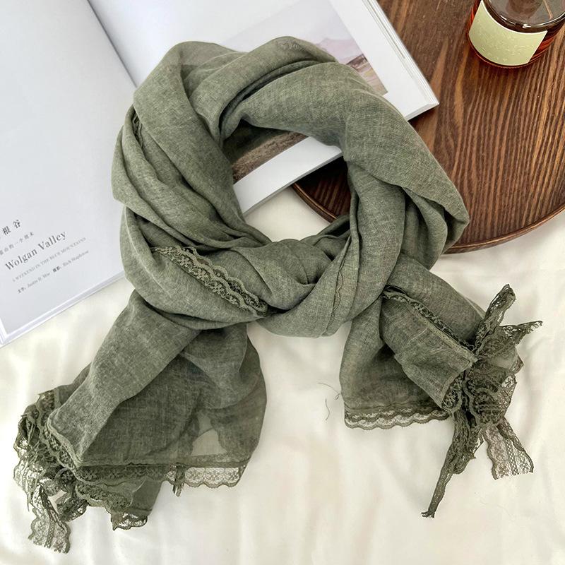 Scarf women's winter high-end sense new linen versatile cotton and linen fashion scarf scarf scarf shawl silk scarf