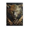Metal Sculpture Gorilla King Canvas Painting Print Golden Lion Tiger Deer Bull Poster Art Animal Statue Picture Wall Decoration