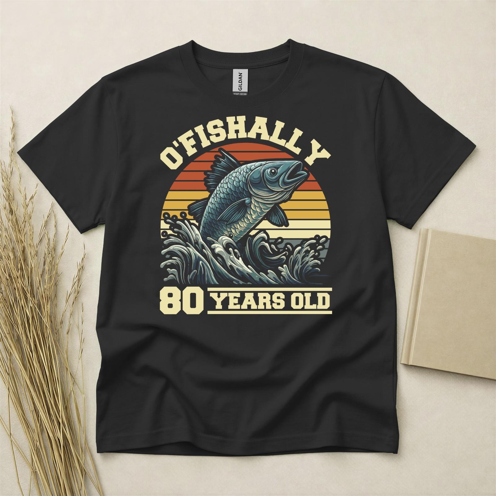 80th Birthday TShirt Born In 1946 80 Years Old Gifts Funny Fishing Gift Idea Tee S разноцветный