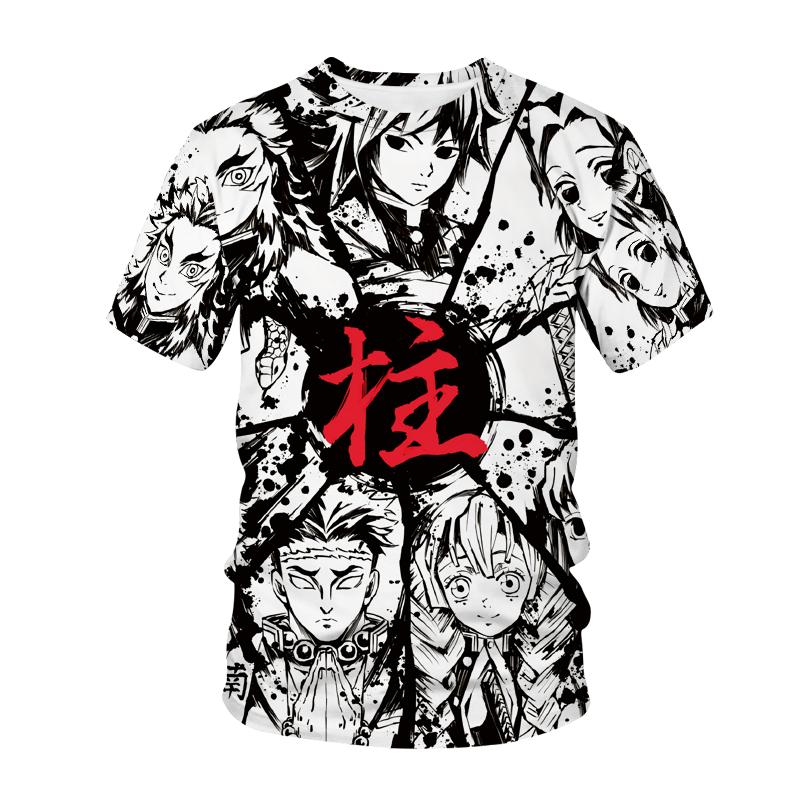 T-shirt Uomo Donna Anime Stampa 3D Streetwear Demon Slayer Kimetsu No Yaiba Harajuku Moda Tshirt Unisex Maglietta Top Abbigliamento