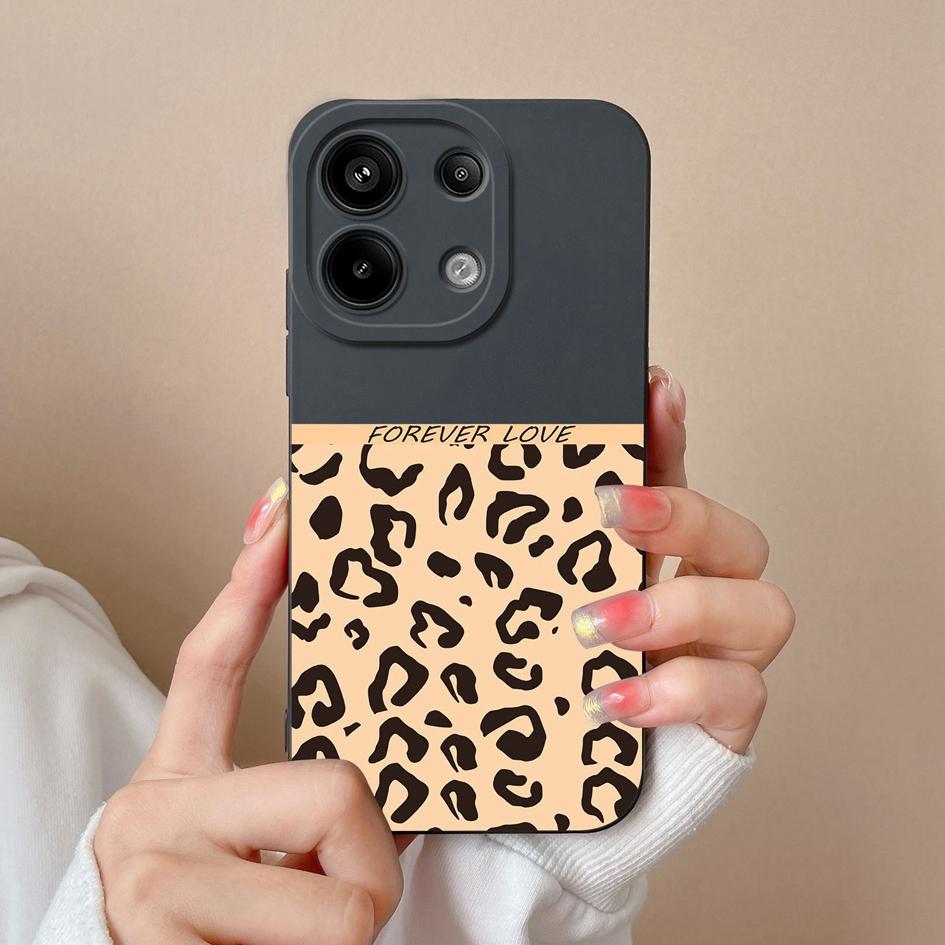 Phone Cases For Xiaomi Redmi Turbo 3 13 A3 Note 13R 5G 13 Pro Bumper Fashion Leopard Print Cover High Quality Soft Silicone Shockproof Shell For Redmi