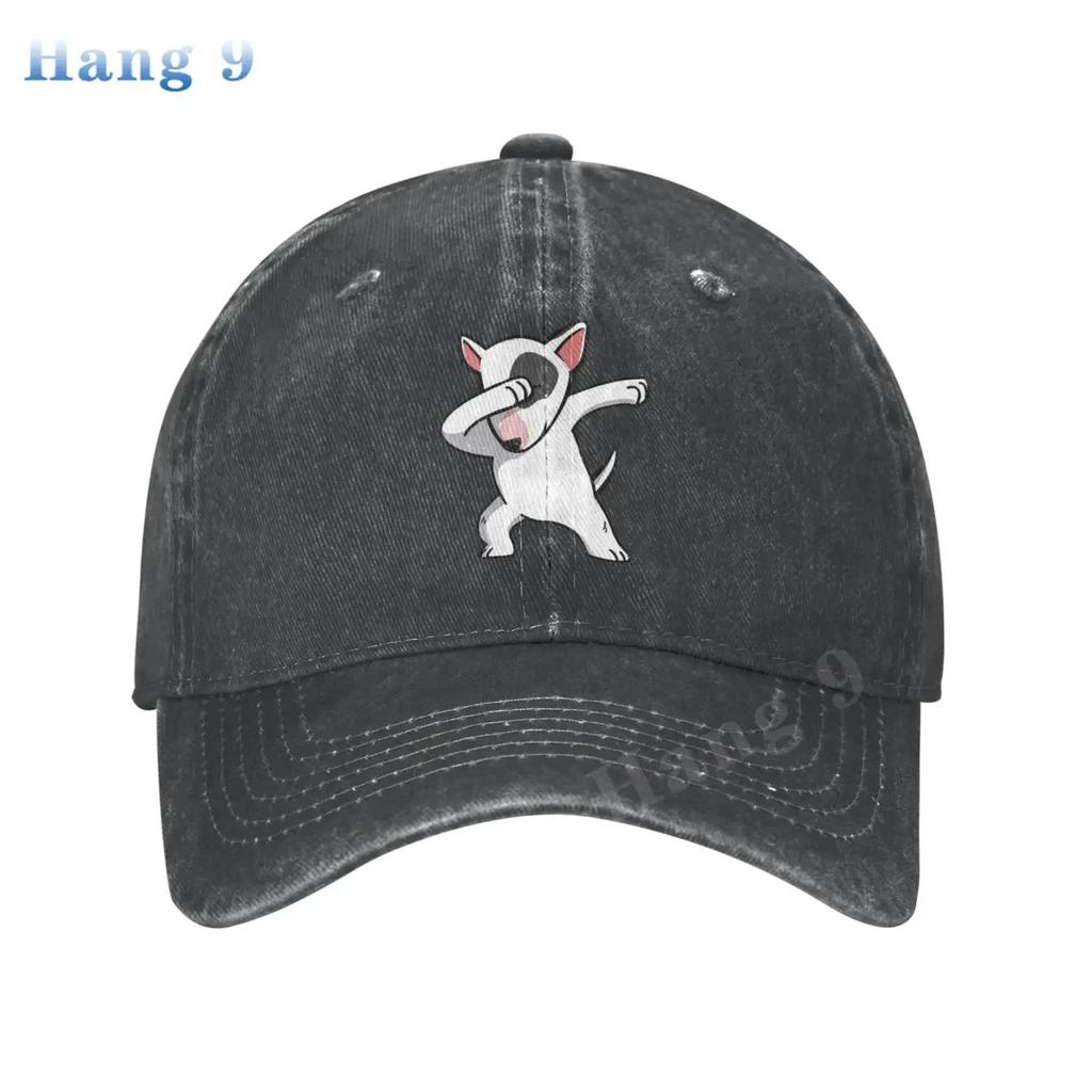 English Bull Terrier Baseball Caps Funny Unisex Soft Casquette Cap Fashion Denim Hat Vintage Adjustable Black