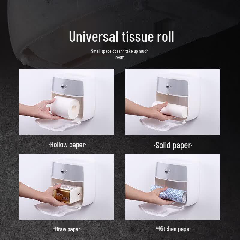 ecoco Double-Layer Waterproof Bathroom Tissue Box with Shelf