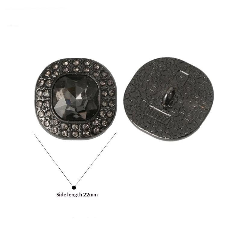 Metal Rhinestone Buttons Large Shiny Glass Crystal Matte Cute Buttons for Kids Clothing DIY Garment Sewing Decoration