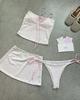 Sexy Rhinestone Lace-Up Bikini Set: European & American Style Seaside Hot Spring Swimsuit