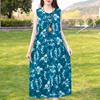 Plus Size Women's Elegant Dresses Loose Summer Sleeveless Dress Female Vintage Clothes