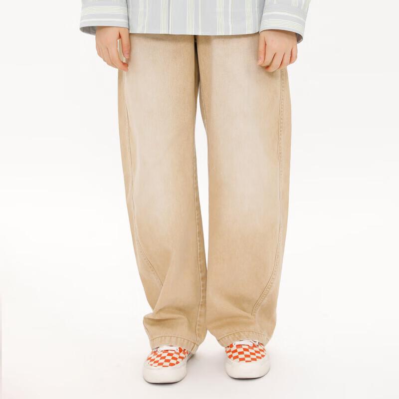 

Naju Kids Pure Cotton Curved Wide-Leg Denim Pants 130cm