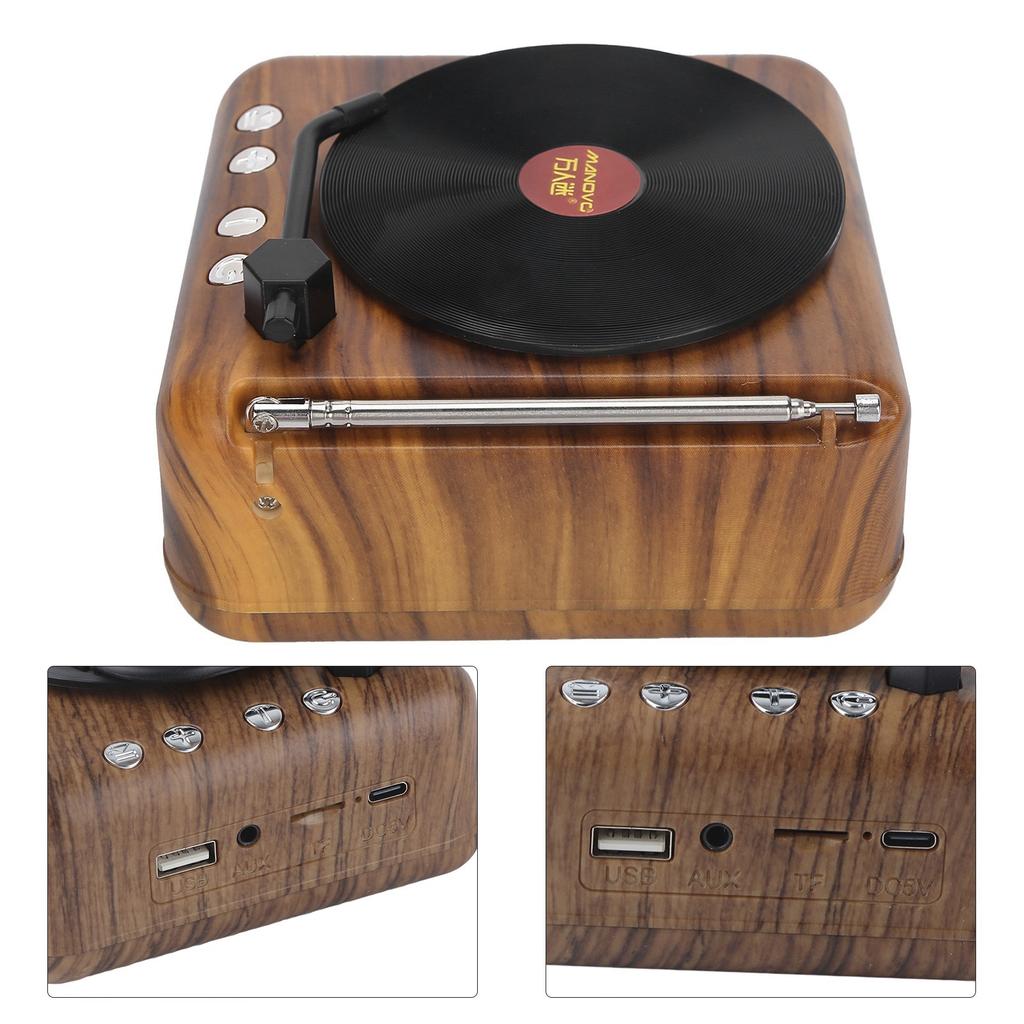 Mini Retro Vinyl Record Player Speaker Wireless Bluetooth High Definition Subwoofer Voice Box