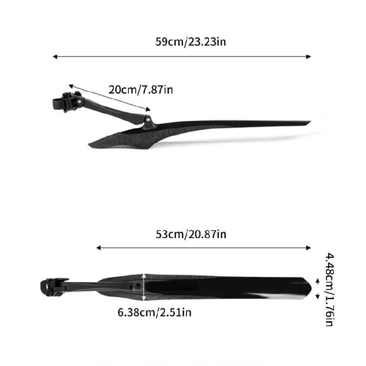Adjustable Road Bike Mudguard Rear Mudguard Replacement Mountain Bike Mudguard Plastic Bike Mudguard Easy to Installation