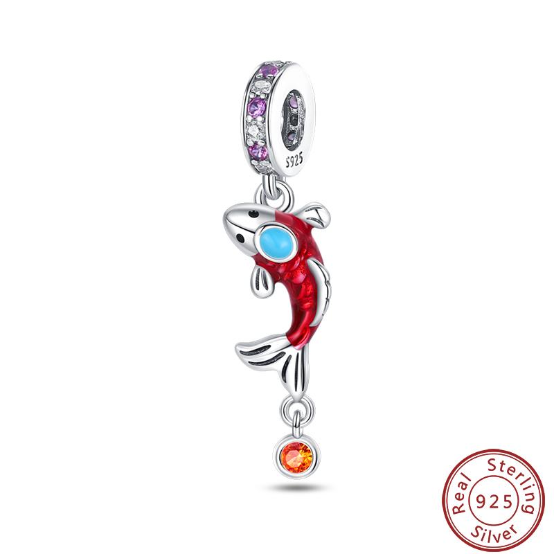 Luminous Ocean Series Copper Dolphin Turtle Octopus Charms Beads 3Mm Diy Fine Jewelry Gifts Making
