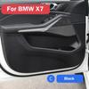 4Pcs Leather Car Door Anti Kick Pads Protection Film Trim Sticker Accessories For BMW X7 G07 2020 2021 2022 2023