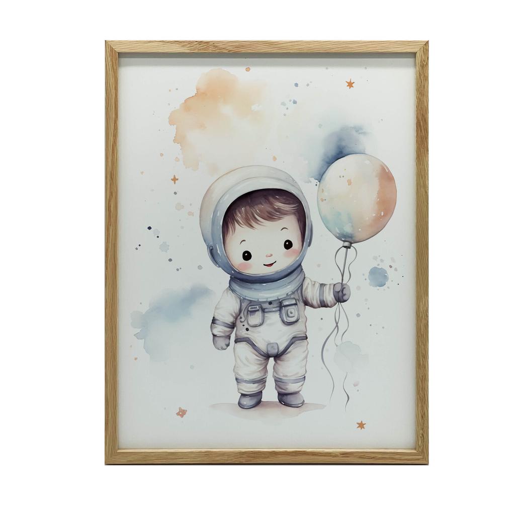 Odkrywca Wszechświata Z Balonem Odkrywca Wszechświata Z Balonem, 70X100 Cm, Rama Aluminiowa Czarna, Papier Matowy 230 Gsm