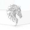 Luxury Horse Head Brooches Casual Metal Badge Pin Lapel Pins Zodiac Animal Pins  Friends