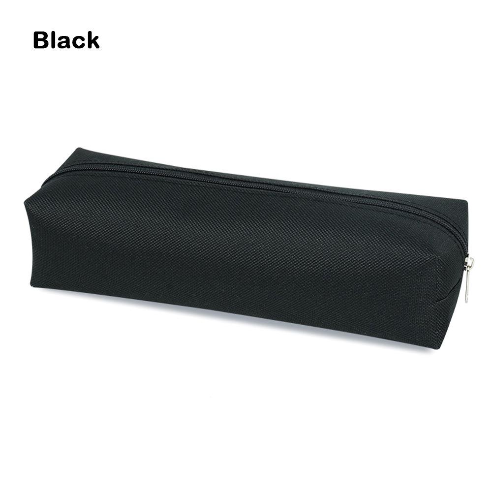Solid Color Pencil Case Square Stationery Bag Stationery Pouch  Back To School Gift чёрный