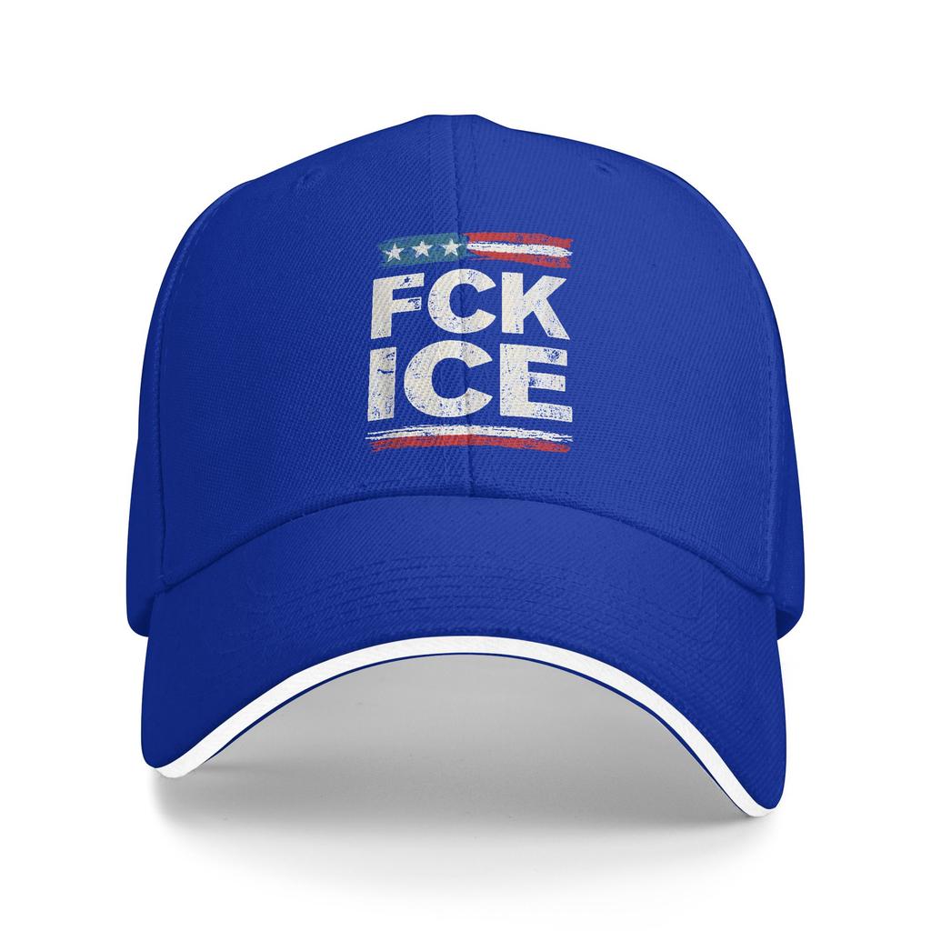 Retro Vintage F ICE US Flag Distressed Baseball Cap Fitted Retro Men Hip Hop Hats Hot Sale Print Hiking Fishing Baseball Caps