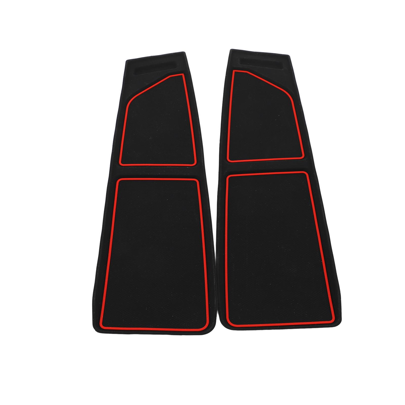 

2 шт. коврик для приборной панели, защита от пыли, моющийся, противоскользящий, силиконовый, для приборной панели Bronco красный