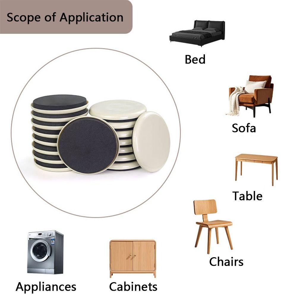 Anti-abrasion Furniture Sliders Reusable Leg Pads Furniture Gliders Anti Scratch Round Shape Floor Protector Mat Hardwood Floors