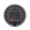 12V/24V Universeller 85mm Tachometer 220km/h Geschwindigkeitsmesser mit Weiß/Bernsteinfarbener Hintergrundbeleuchtung mit LCD für Auto LKW Boot Motor