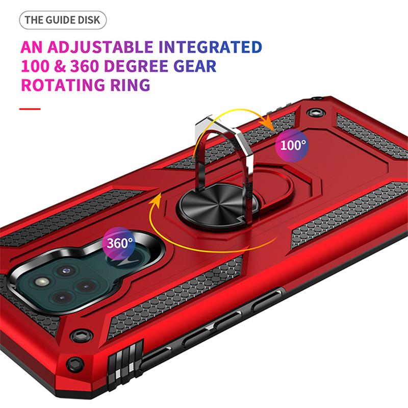 Für Motorola Moto G9 Play G9 Plus Hülle Ständerhalter magnetisch Auto Ring Stoßfeste Panzerhülle für Moto G9 Power Rückseite