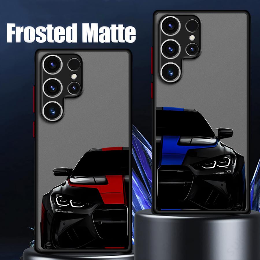 Cool WM Dream Car Tail Phone Case for Samsung Galaxy S23 S24 Ultra S22 S21 S20 S10 Plus S23 FE S9 Shockproof Matte Cover