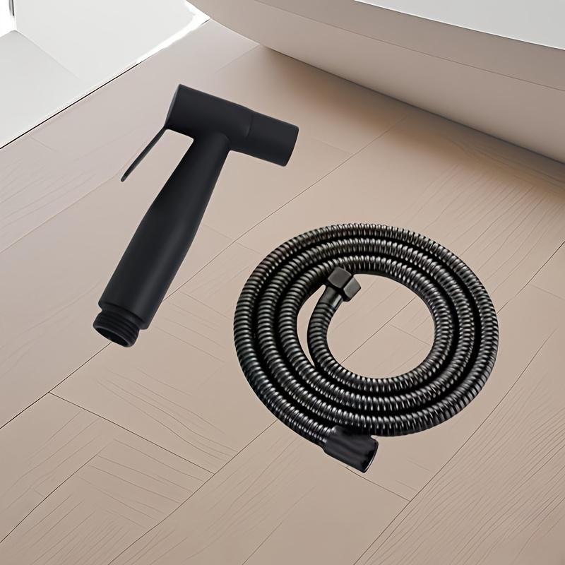 Body Cleaner Spray Gun, Home Mounted Black Toilet Cleaning Spray Gun ABS Valve Sprayer Sanitary Shower Spray Hose Set for Person