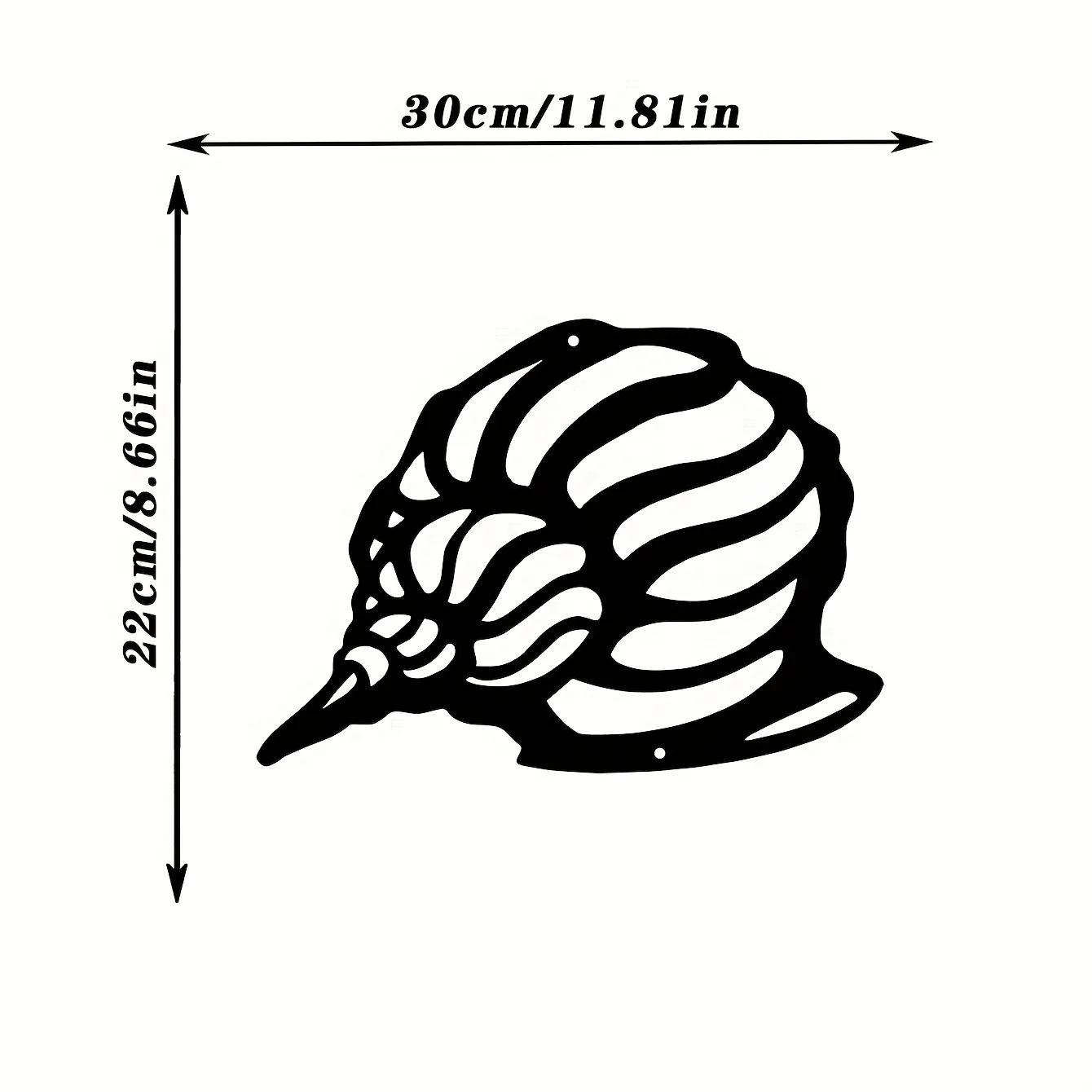 

Морская ракушка Металлическая настенная наклейка - Элегантная настенная наклейка для гостиной, улицы и спальни | Стильная металлическая настенная подвеска для дома светло-серый