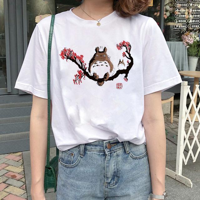 Totoro Spirit Away Tričko Studio Ghibli Femme Japonské Cartoon Anime Dámské Tričko Tričko Miyazaki Hayao Oblečení Žena Kawaii