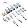 Pneumatic Quick Coupling Set 18pcs Connectors for Air Tools for Professionals and DIY Enthusiasts in Various Applications