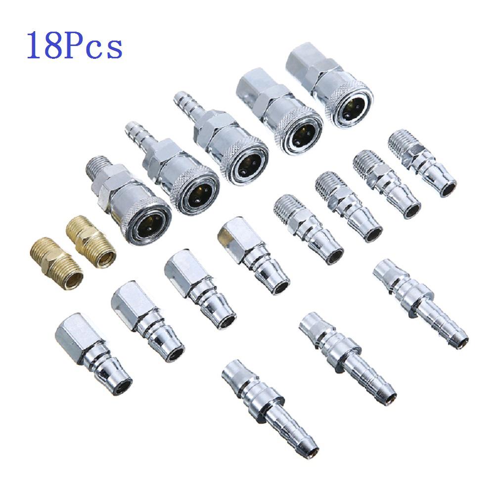 Pneumatic Quick Coupling Set 18pcs Connectors for Air Tools for Professionals and DIY Enthusiasts in Various Applications