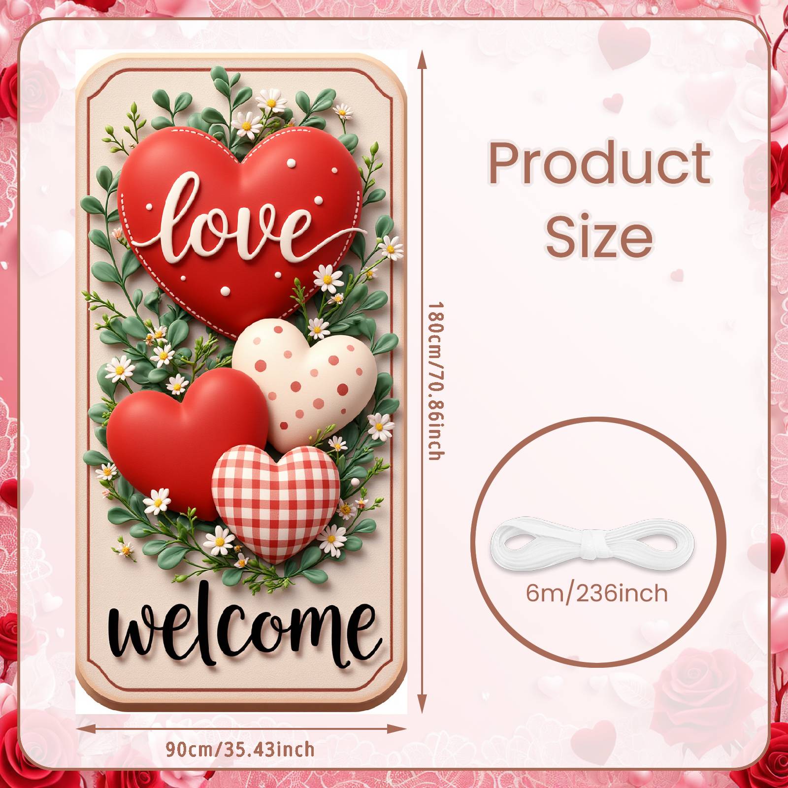 

Love Backdrop Pink Theme Wedding Display Welcome Display Rose Decoration Welcome Decor For Photo Background Welcome Party