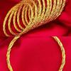Gold Cable Knit Bangle - 2025 Autumn Collection: Perfect Gift for Her