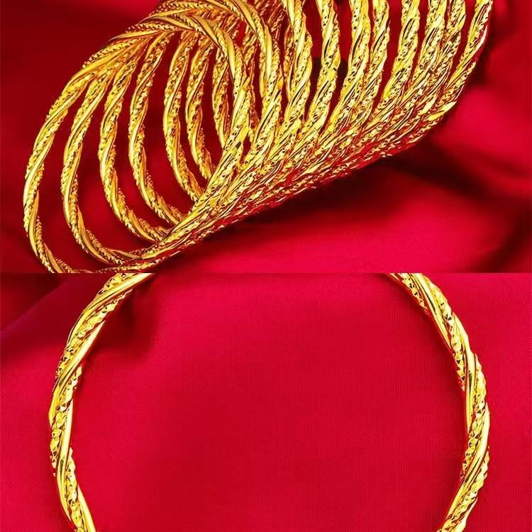 Gold Cable Knit Bangle - 2025 Autumn Collection: Perfect Gift for Her