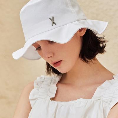 VA Studded Frill Bucket Hat White