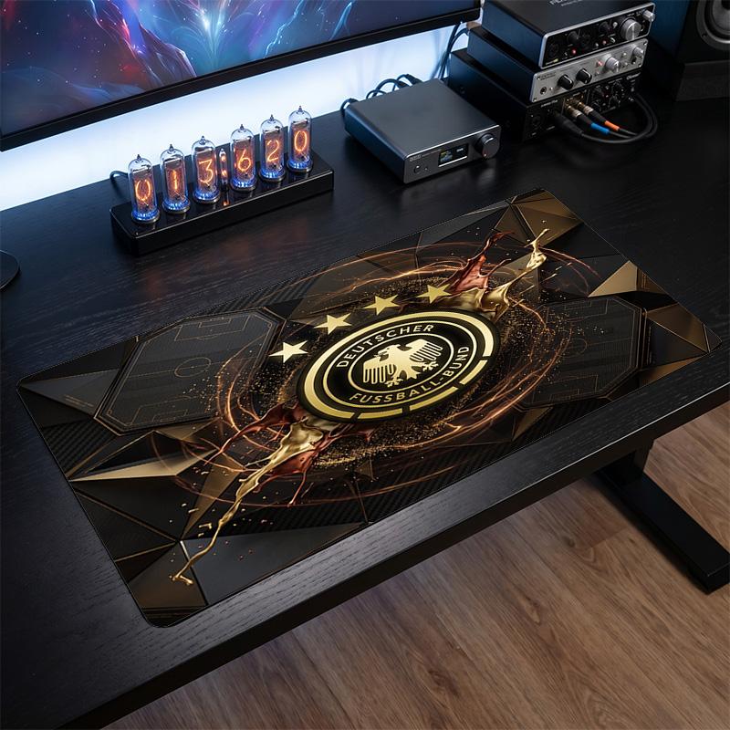 Germany Football Crest Mouse Pad, Extended Non Slip Rubber Desk Mat for Gaming Office Laptop Fan Gift