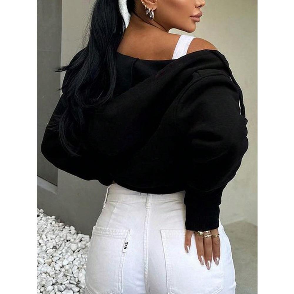 Women's Kendall Style Hoodie, Sexy Slim Fit, Cropped Hoodie