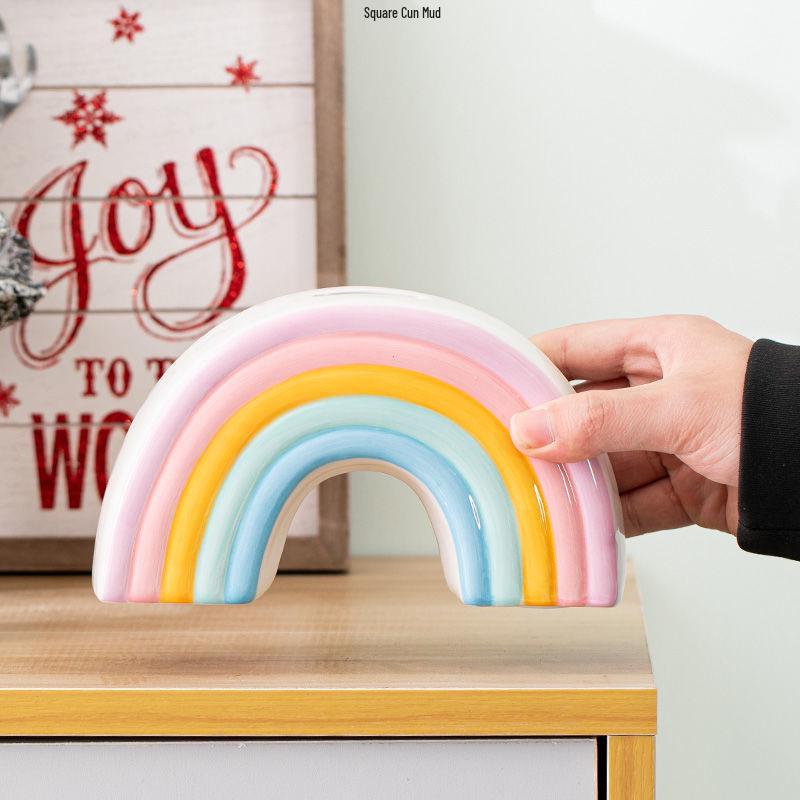 Großes Keramik-Sparschwein für Kinder - Sparschwein ohne Auslass, Perfekt für Münzen und Geschenke