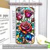 Colorful Glass Style Rose Flower Pattern Phone Case for iPhone 17 16 12 11 14 Plus 13 14 15 Pro Max Mini X XS Floral Soft Cover