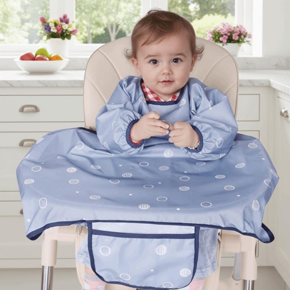 Waterproof Feeding Bib Mess Proof Weaning Bibs Bib Protection Long Sleeves Bib Restaurant