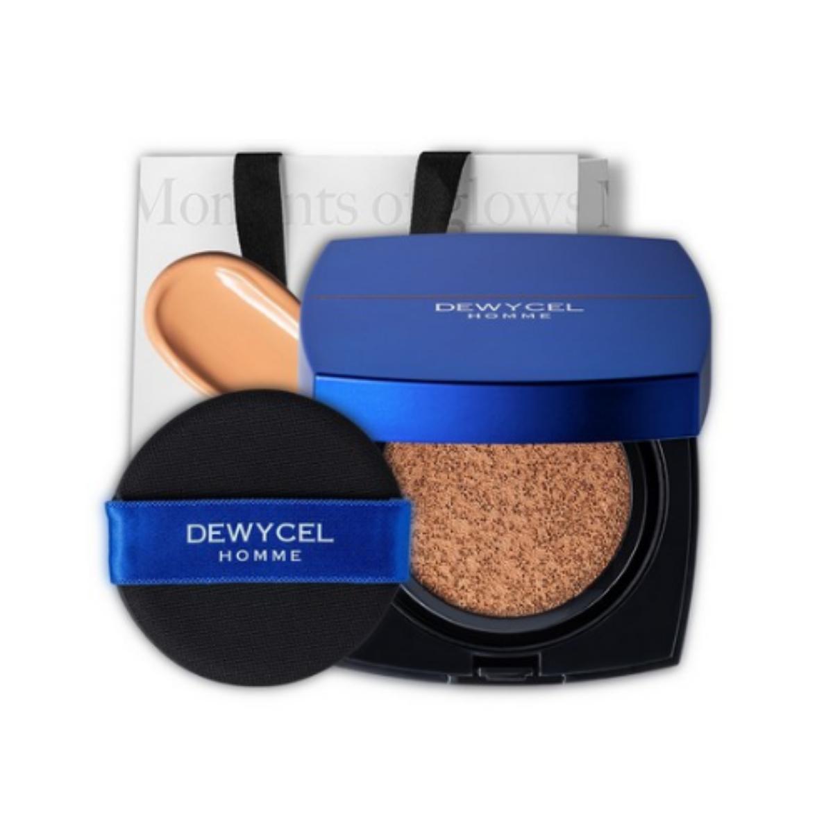 

DEWYCEL Мужской кушон Homme UV True Cover Cushion Pore Cover SPF50 PA+++ — Оттенок 2 Настоящий бежевый — 15 г (1 единица)