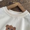 Little Bear Three-Piece Set: Jacket, Casual Pants, Trendy Boy's Fashion.