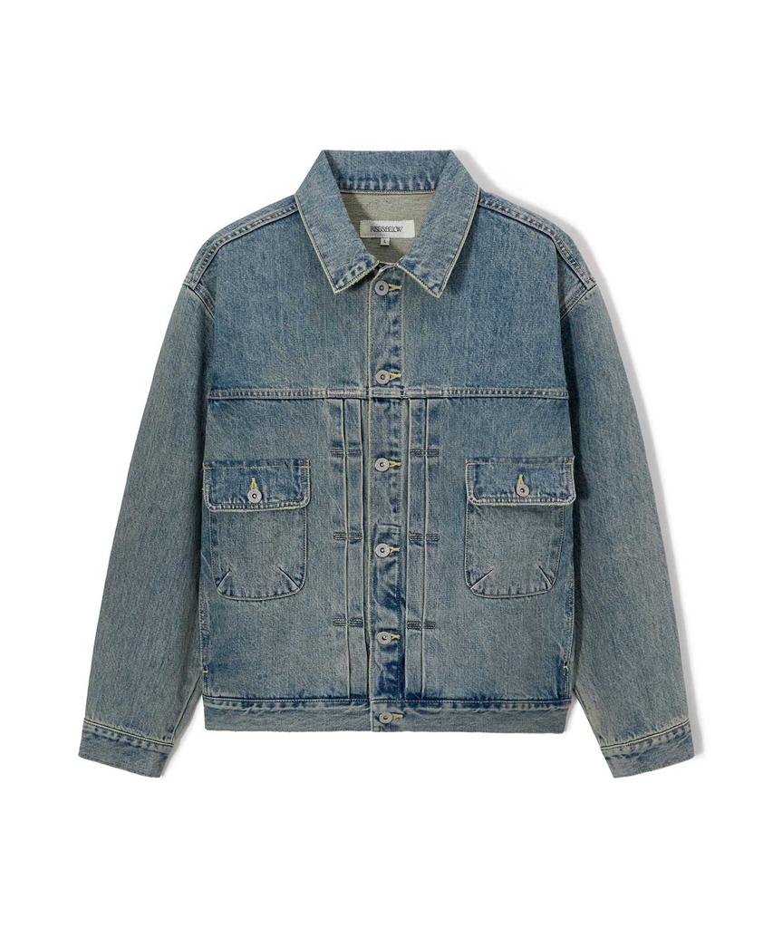 RISE&BELOW Vintage Wash Type-2 Denim Trucker Jacket